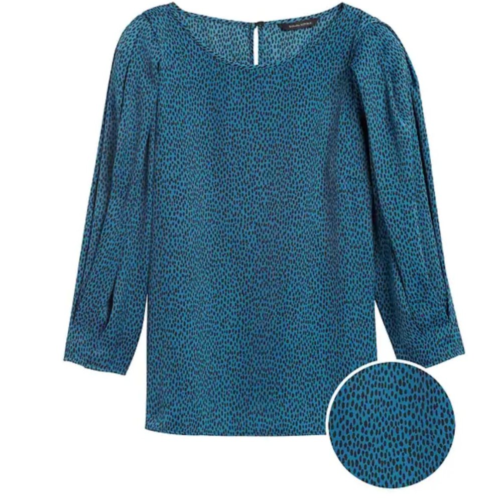 Banana Republic Puffy 3/4 Sleeve Blouse, XXSP